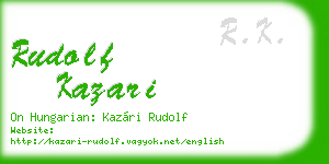 rudolf kazari business card